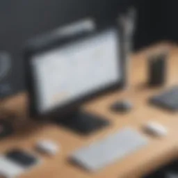 Visual representation of Unbounce's user interface showcasing design tools