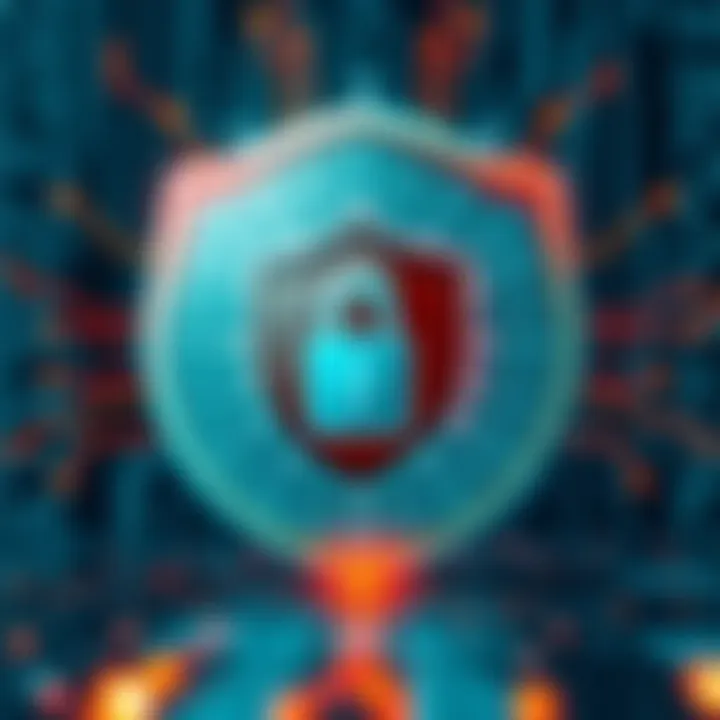 Digital Protection Against Cyber Threats A digital shield protecting data