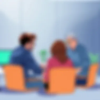 Business team evaluating ERP solutions