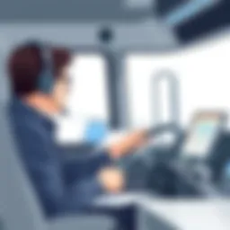Customer support representative assisting a truck driver