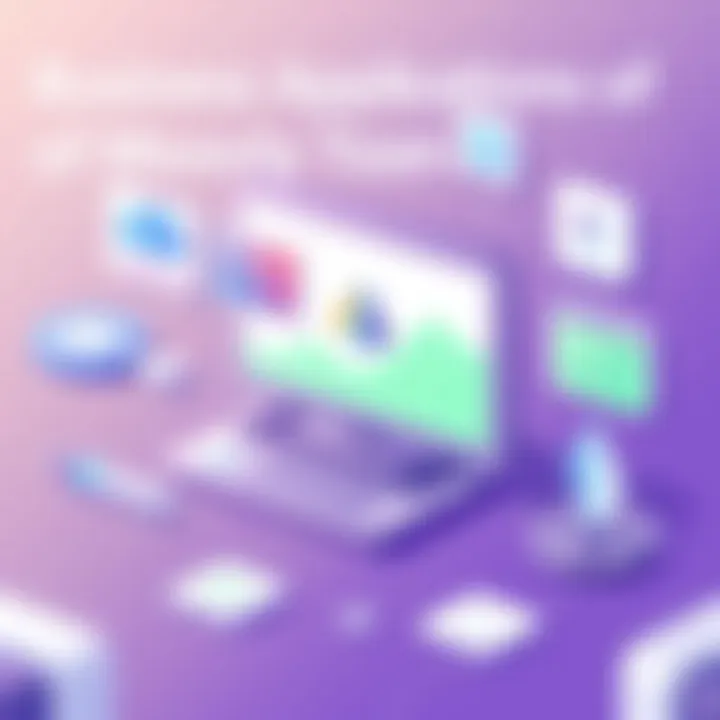 A graphic showcasing business applications of Moovly animation