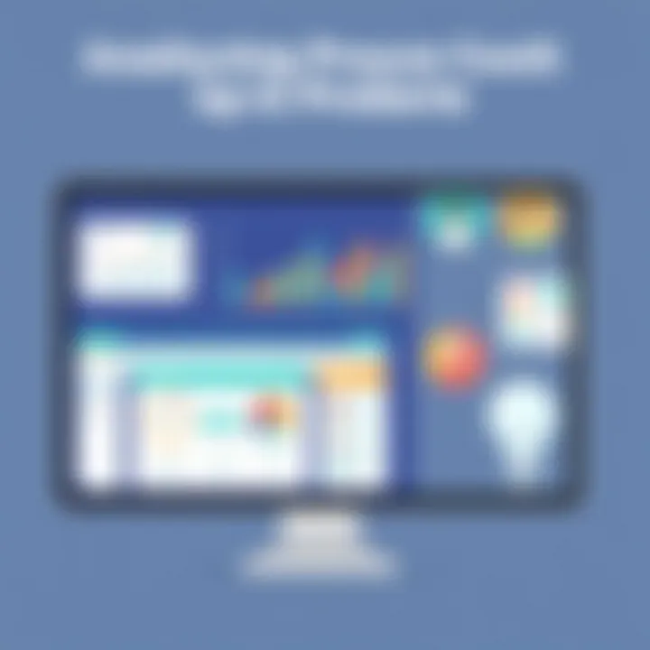 Visual representation of optimizing software costs