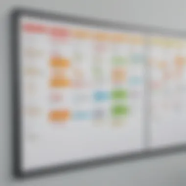 Visual representation of a Kanban board showcasing task organization