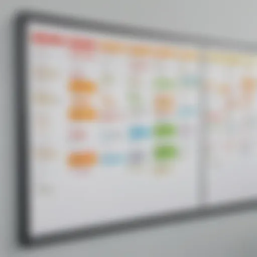 Visual representation of a Kanban board showcasing task organization