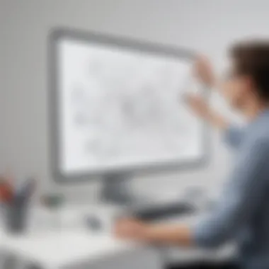 Collaborative Features of Miro Miro's digital whiteboard showcasing collaborative features