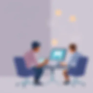 Collaboration in Action with WinWeb Software Solutions Team collaborating with software tools