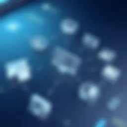 Conceptual diagram showcasing wireframe tool functionalities